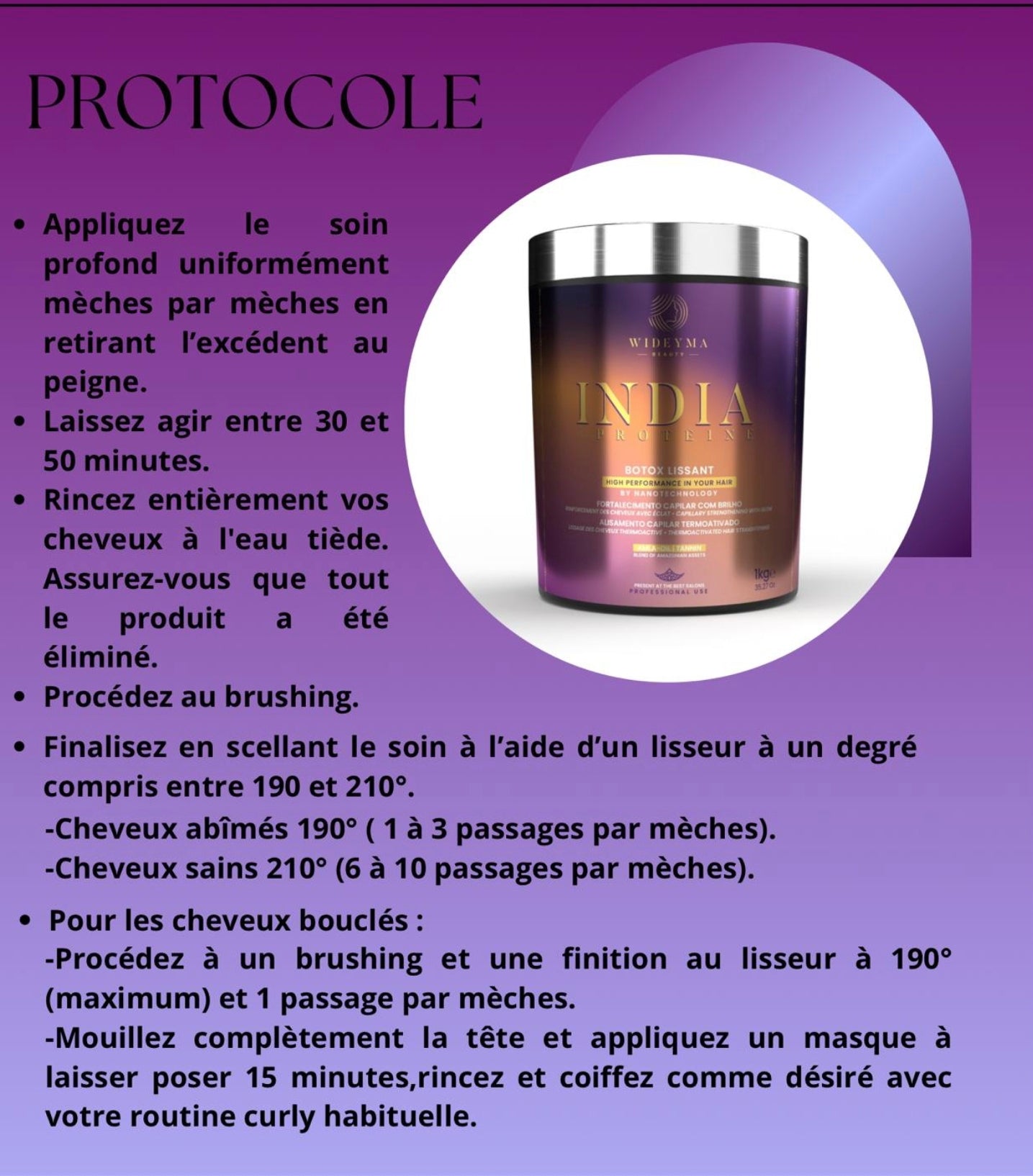 Soin Btx capillaire - Wideyma india 1klg