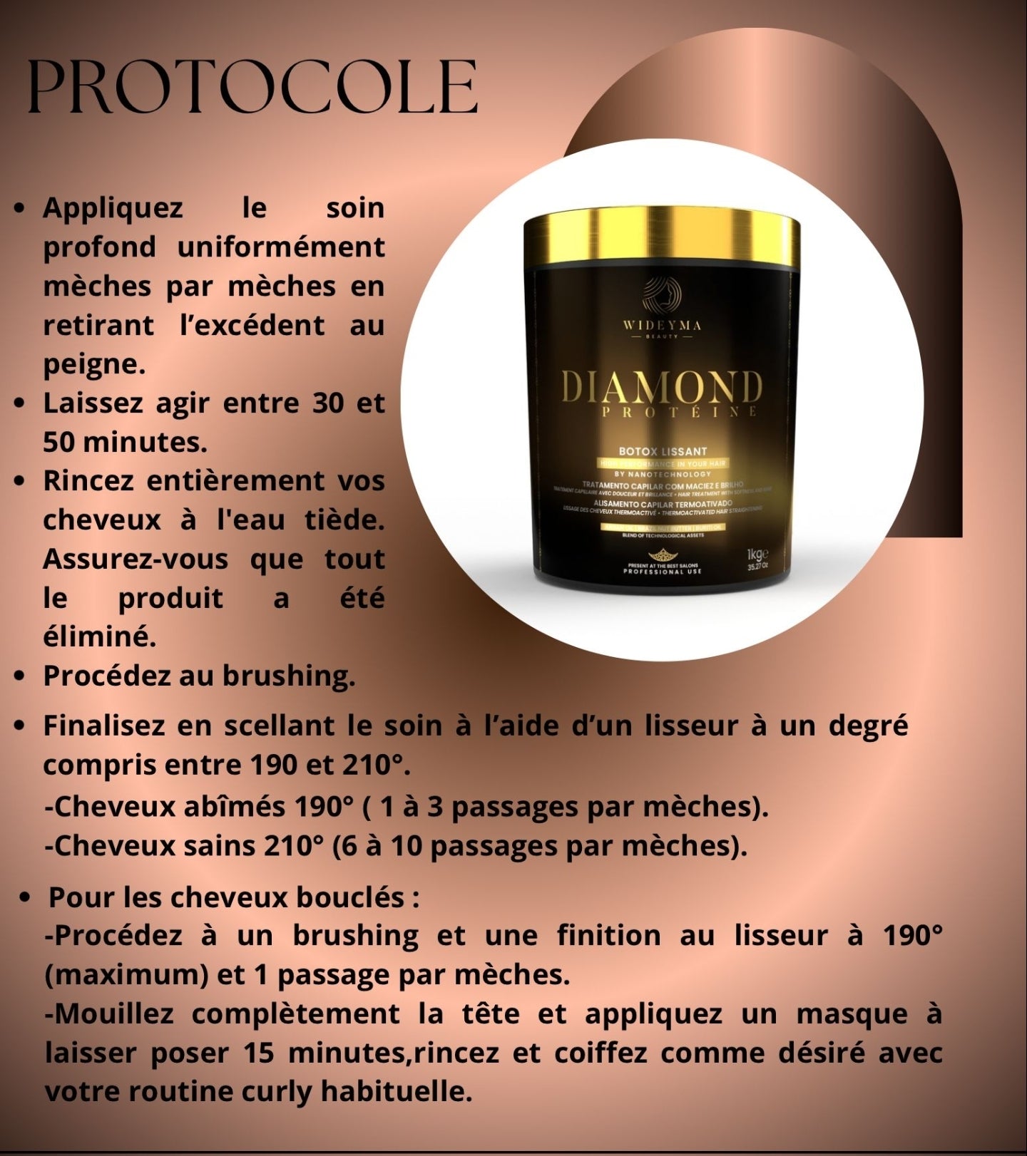 Soin botox - Wideyma Diamond glossy bleu 1klg