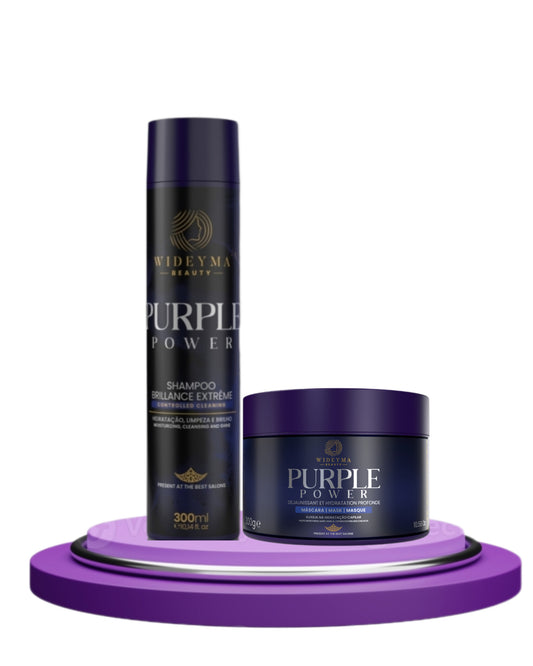 Shampoing 300ml + masque 300ml - Purple Power - entretien lissage