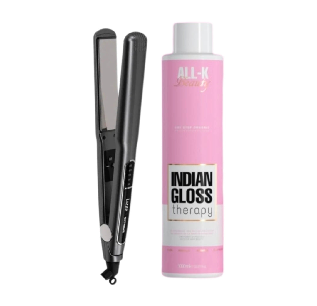 Lissage indian gloss + 1 lizze extrême