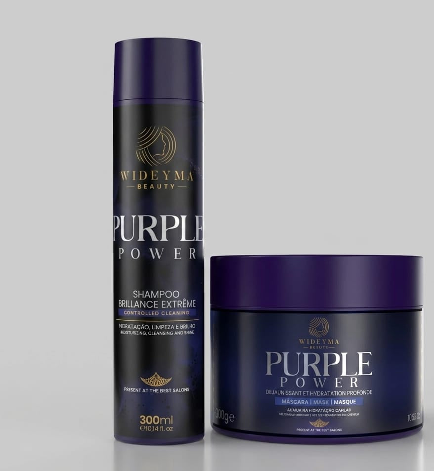Shampoing 300ml + masque 300ml - Purple Power - entretien lissage dejaunissant