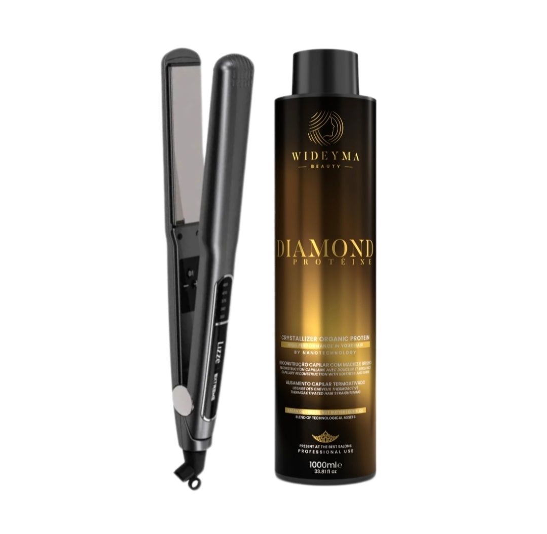Lissage diamond glossy + lizze extrême