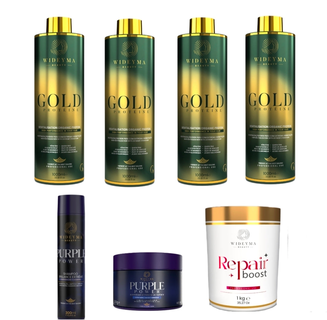 Lissage gold express 30 min + repair boost + kit purple